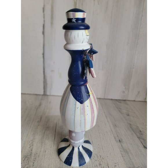 Wooden bobblehead Uncle Sam July 4th home decor figure - Picture 5 of 8